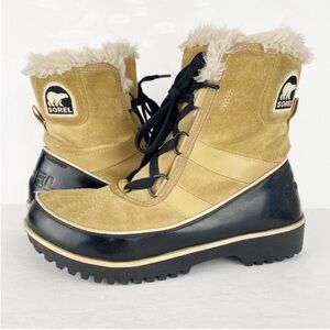 Sorel Tivoli II Waterproof Tan Suede Winter Rain Snow Warm Cozy Boots